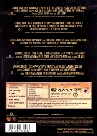Bracia Marx Kolekcja: Dom Tawarowy / Dzień na wyścigach / W Cyrku / Noc w Operze / Na Dzikim Zachodzie [5DVD]