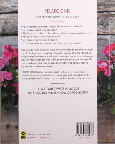 Pelargonie na balkony, tarasy i do ogrodu - Elżbieta Kozłowska [KSIĄŻKA]