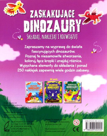 Ponad 250 naklejek. Zaskakujące dinozaury [KSIĄŻKA]