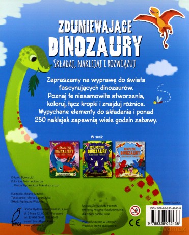 Ponad 250 naklejek. Zdumiewające dinozaury [KSIĄŻKA]