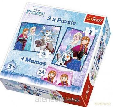 TREFL 2w1+ memos - Siostry Kraina Lodu (90617) [PUZZLE]