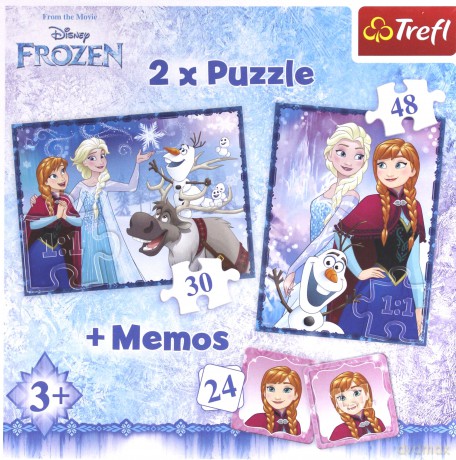 TREFL 2w1+ memos - Siostry Kraina Lodu (90617) [PUZZLE]