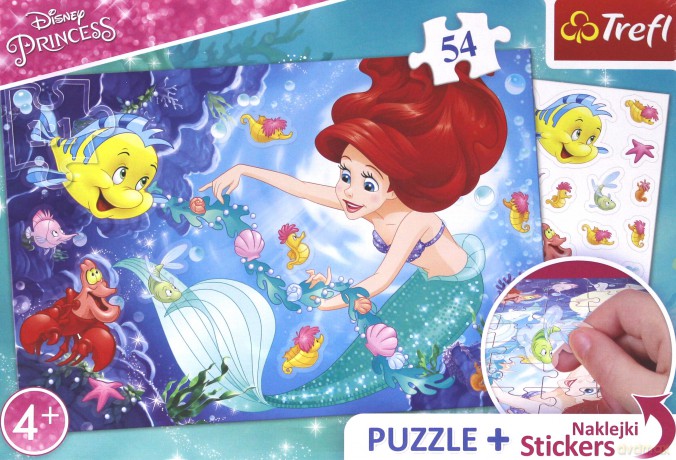 TREFL 54 plus - Arielka wśród rybek Disney Princess (75114) [PUZZLE]