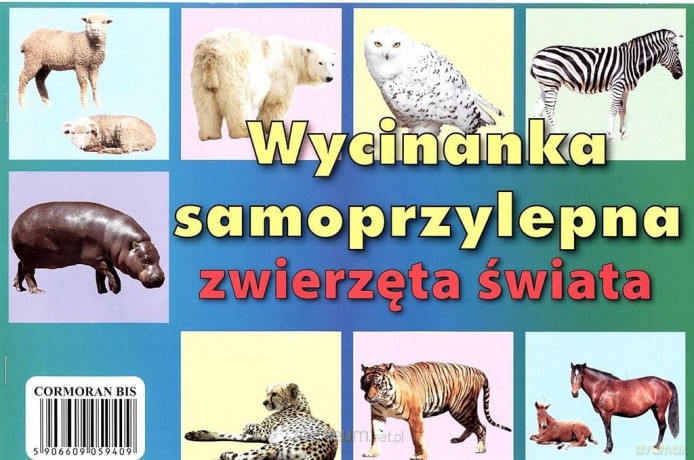 Wycinanka samoprzylepna A4 Zwierzęta świata