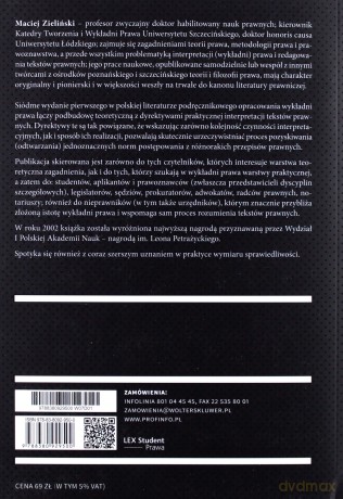 Wykładnia prawa - Maciej Zieliński [KSIĄŻKA]