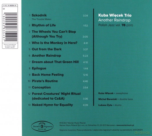 Kuba Więcek Trio: Another Raindrop (Polish Jazz) [CD]