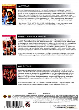 Bradley Cooper: Kac Vegas / Kobiety Pragną Bardziej / Walentynki [3DVD]