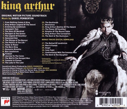 King Arthur: Legend of the Sword soundtrack (Król Artur: Legenda miecza) (Daniel Pemberton) [CD]