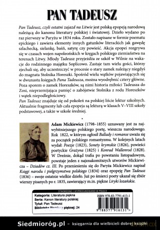 Pan Tadeusz - Adam Mickiewicz [KSIĄŻKA]