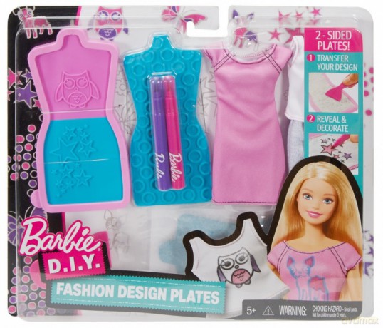 BARBIE Zrób to sama Stylowe szablony, różowo-niebieskie