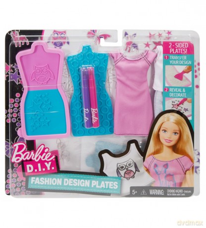 BARBIE Zrób to sama Stylowe szablony, różowo-niebieskie