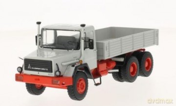 Magirus 290 D Flatbed Platform Trailer (grey/red)