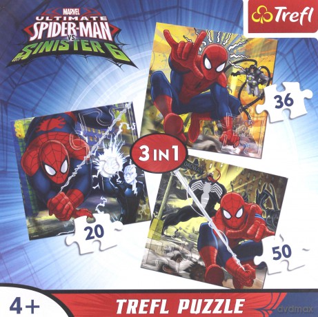 TREFL 3w1 Świat Spidermana (34822) [PUZZLE]