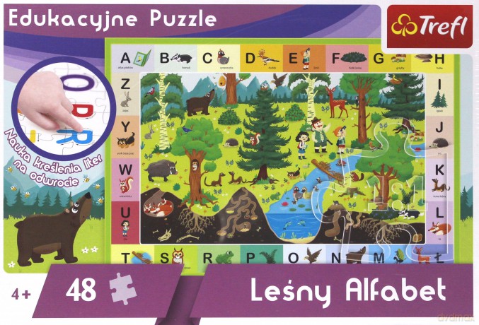 TREFL 48 el. Leśny alfabet (15520) [PUZZLE]