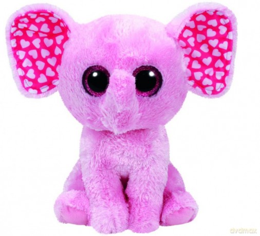 TY Beanie Boos Sugar - różowy słonik, 24 cm