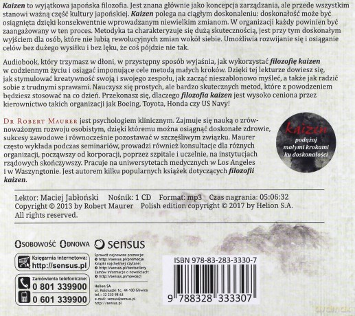 Filozofia kaizen. Małymi krokami ku doskonałości - Robert Maurer [AUDIOBOOK]