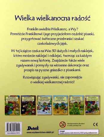 Franklin i Wielkanoc. Zgadywanki i naklejanki - Paulette Bourgeois [KSIĄŻKA]