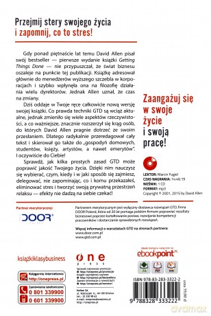Getting things done czyli sztuka bezstresowej efektywności - David Allen [KSIĄŻKA]+[CD]
