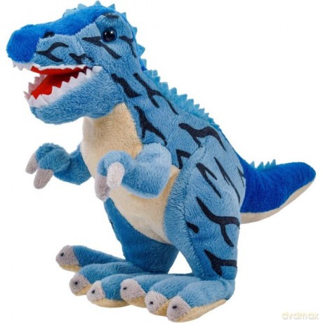 Maskotka pluszowy dinozaur tyranozaur niebieski 30 cm