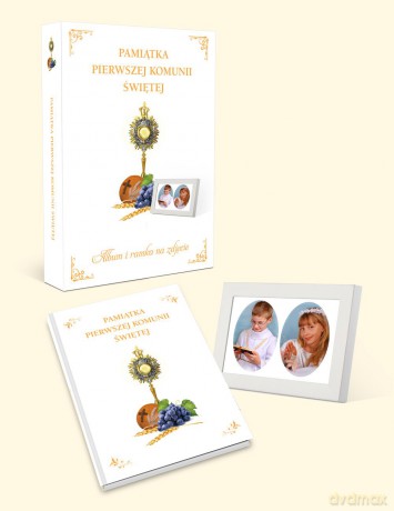 Pamiątka Pierwszej Komunii Świętej + ramka [KSIĄŻKA]