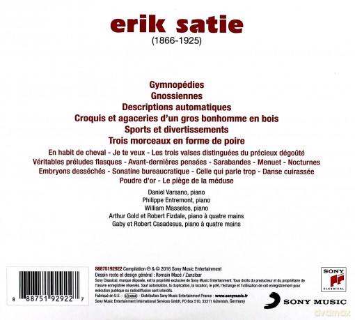 Un siecle de chansons francaises: Erik Satie [2CD]