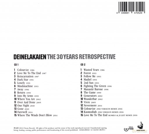 Deine Lakaien: XXX The 30 Years Retrospective (digipack) [2CD]