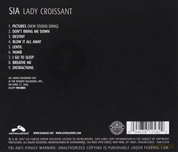 Sia: Lady Croissant [CD]