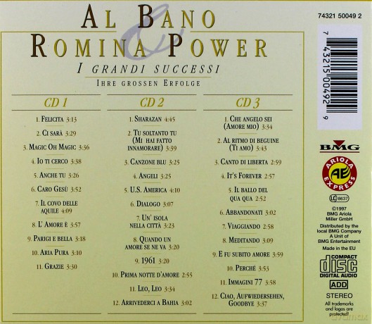 Al Bano & Romina Power: I Grandi Successi [3CD]