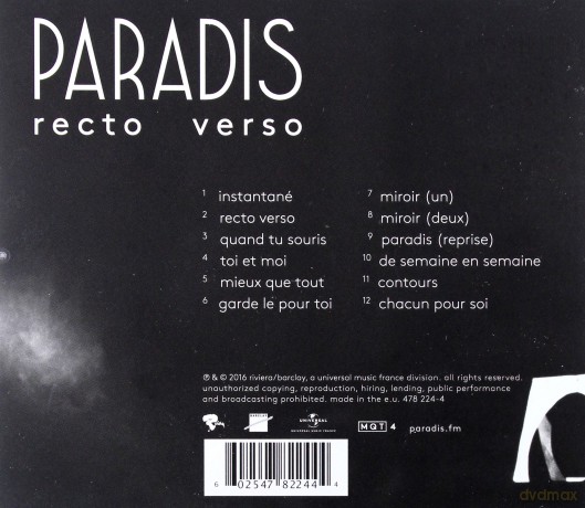 Paradis: Recto Verso [CD]
