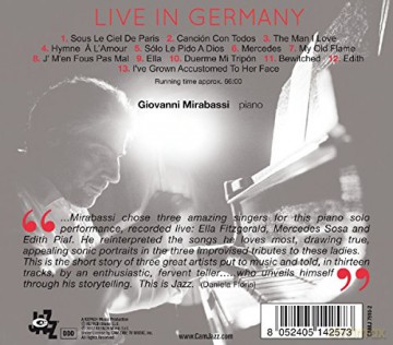 Giovanni Mirabassi: Live In Germany [CD]