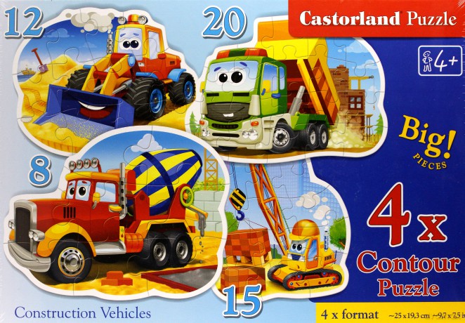 CASTOR x 4 - Pojazdy budowlane [PUZZLE]