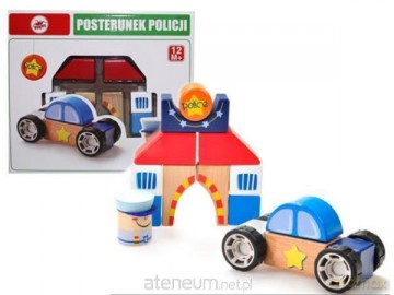 Drewno układanka Policja