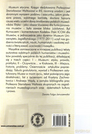 Muzeum etyczne. Księga dedykowana Prof. Waltosiowi [KSIĄŻKA]
