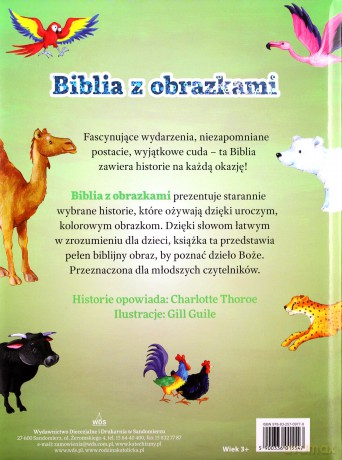 Pamiątka I Komunii Świętej - Biblia z obrazkami niebieska - Charlotte Thoroe [KSIĄŻKA]