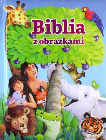 Pamiątka I Komunii Świętej - Biblia z obrazkami różowa - Charlotte Thoroe [KSIĄŻKA]