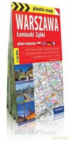 Plastic map Warszawa, Łomianki, Ząbki 1:26 000
