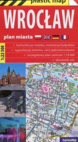 Plastic map Wrocław plan miasta 1:22 500