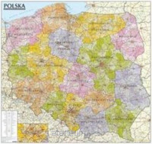 Polska. Mapa administracyjno-samochodowa (ścienna) [KSIĄŻKA]
