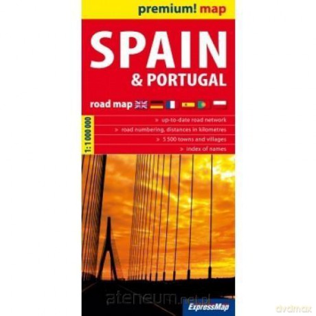 Premium! map Spain and Portugal Road Map [KSIĄŻKA]