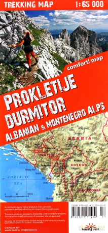 Trekking map Prokletije i Durmitor 1:65 000