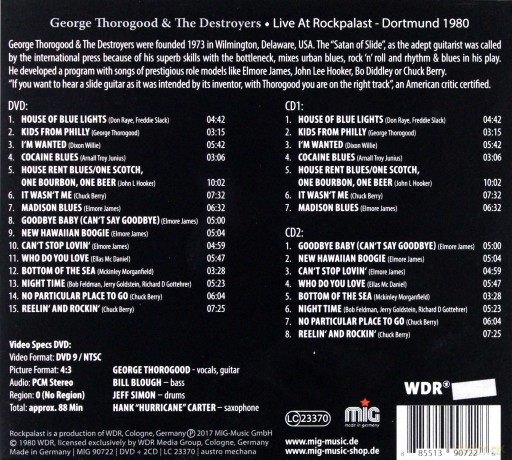 George Thorogood: Live at Rockpalats [2CD]+[DVD]