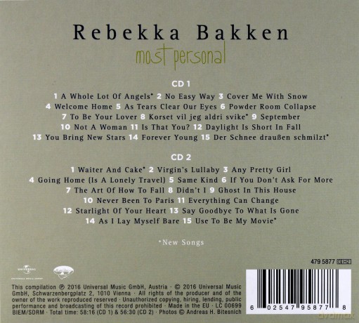 Rebekka Bakken: Most Personal [CD]