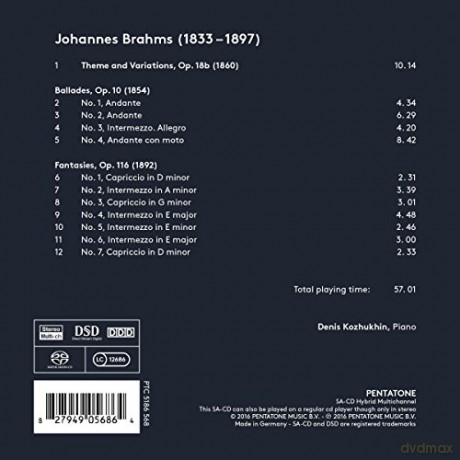 Denis Kozhukhin: Brahms: Balladen und Fantasien [CD]
