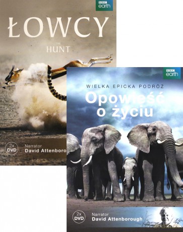 Sir David Attenboroug przedstawia: Łowcy / Opowieść o życiu (BBC) Pakiet [4DVD]