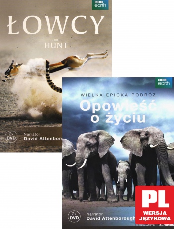 Sir David Attenboroug przedstawia: Łowcy / Opowieść o życiu (BBC) Pakiet [4DVD]