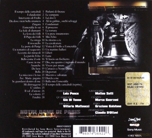 Riccardo Cocciante: Notre Dame De Paris (Doppio Live At Arena Di Verona) [2CD]