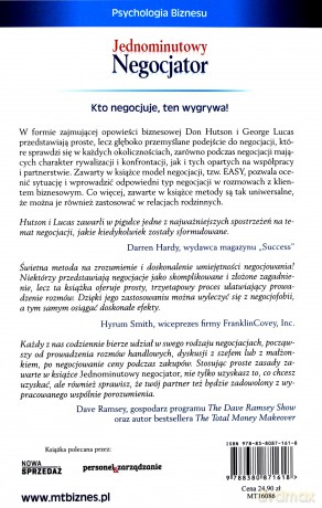 Jednominutowy negocjator. Sztuka zawierania korzystniejszych kontraktów - Don Hutson [KSIĄŻKA]