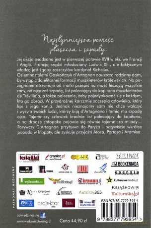 Trzej muszkieterowie - Aleksander Dumas [KSIĄŻKA]
