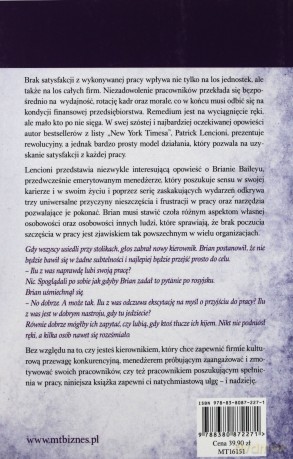 Trzy oznaki pracy, która nie daje szczęścia. Opowieść o przywództwie - Patrick Lencioni [KSIĄŻKA]