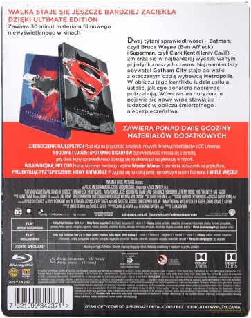 Batman Vs Superman: Świt Sprawiedliwości Ultimate Edition (steelbook) [2xBlu-Ray]